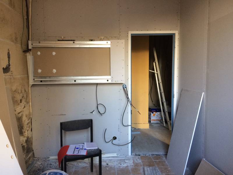 Mise en place de la plâtrerie