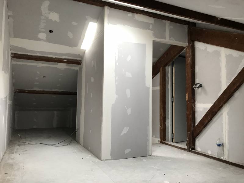 Mise en place des plaques de plâtre