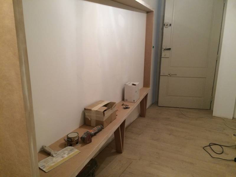 Réalisation du meuble de l'entrée